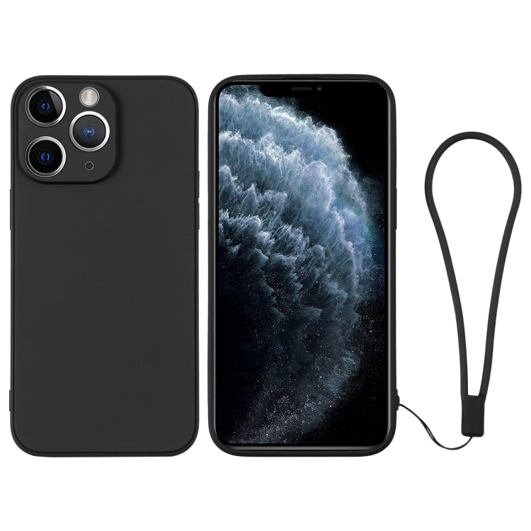 For iPhone 11 Pro Silicone Phone Case with Wrist Strap