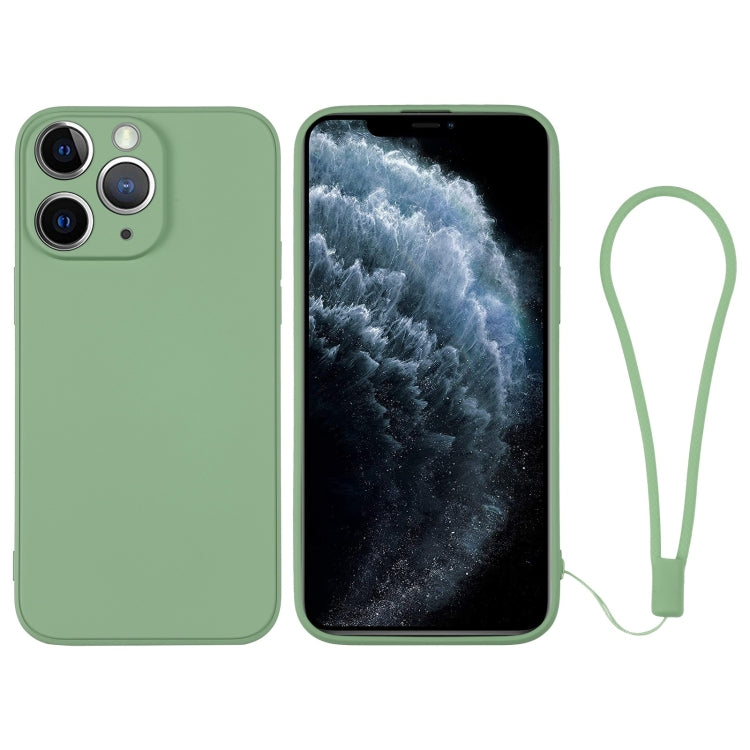 For iPhone 11 Pro Max Silicone Phone Case with Wrist Strap
