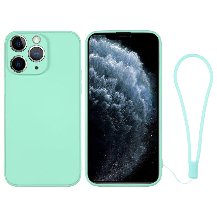 For iPhone 11 Pro Max Silicone Phone Case with Wrist Strap