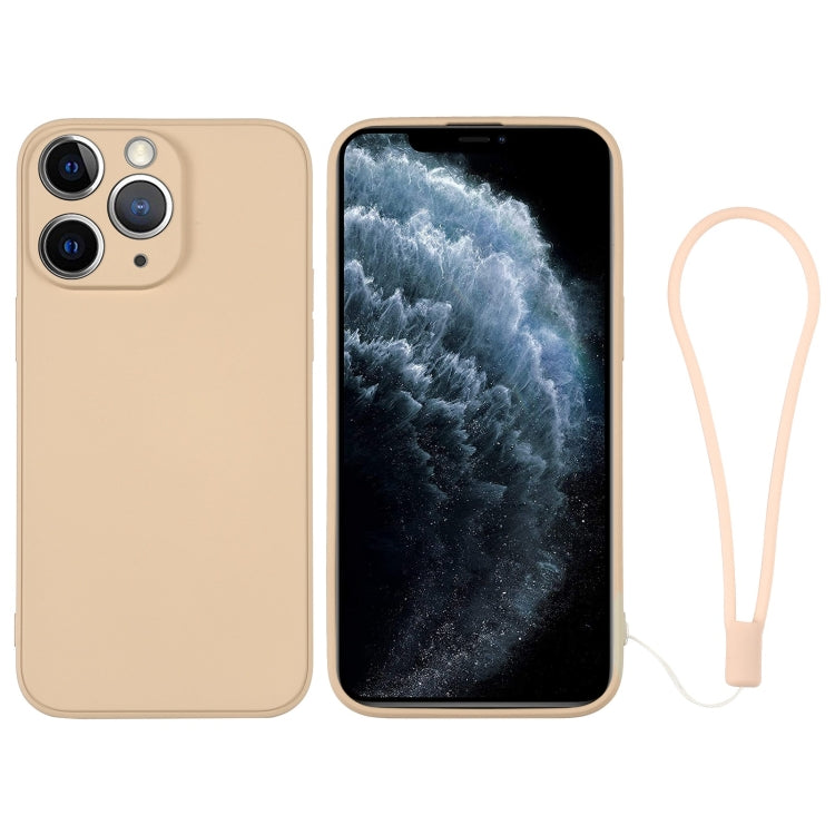 For iPhone 11 Pro Max Silicone Phone Case with Wrist Strap
