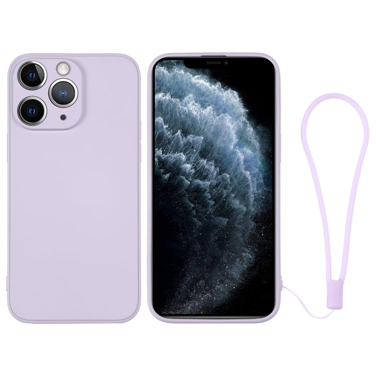 For iPhone 11 Pro Max Silicone Phone Case with Wrist Strap