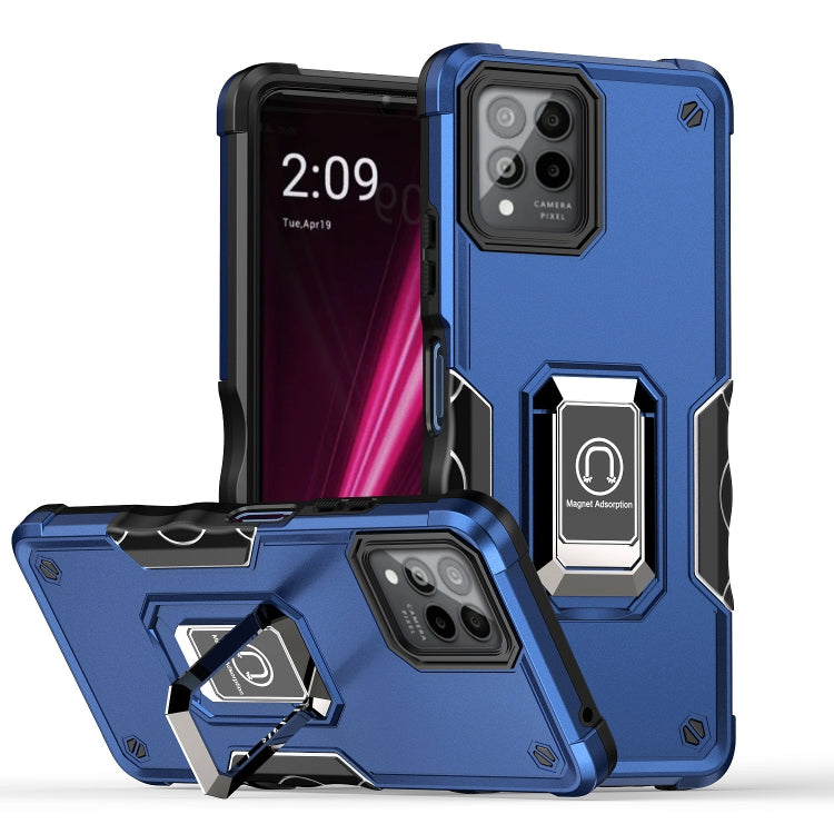 For T-Mobile REVVL 6 Pro 5G Ring Holder Non-slip Shockproof Armor Phone Case