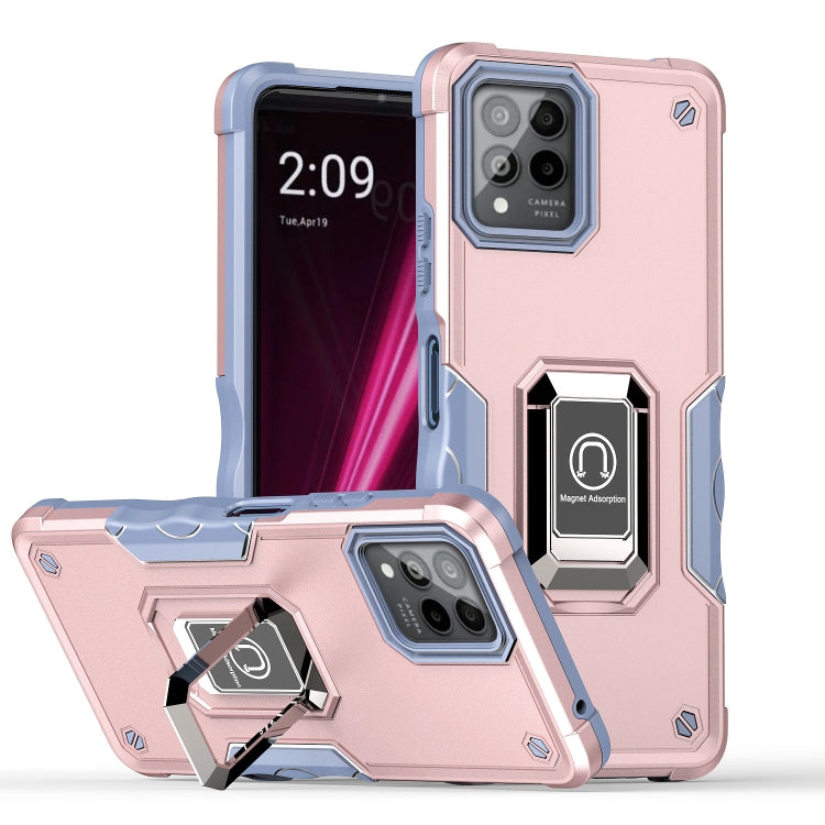 For T-Mobile REVVL 6 Pro 5G Ring Holder Non-slip Shockproof Armor Phone Case
