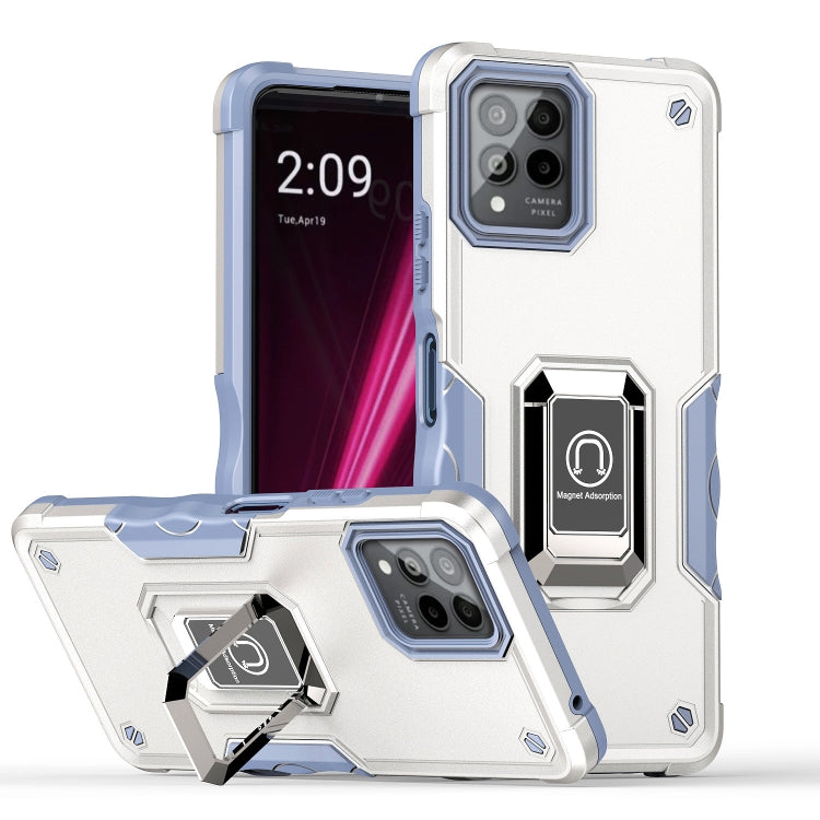 For T-Mobile REVVL 6 Pro 5G Ring Holder Non-slip Shockproof Armor Phone Case