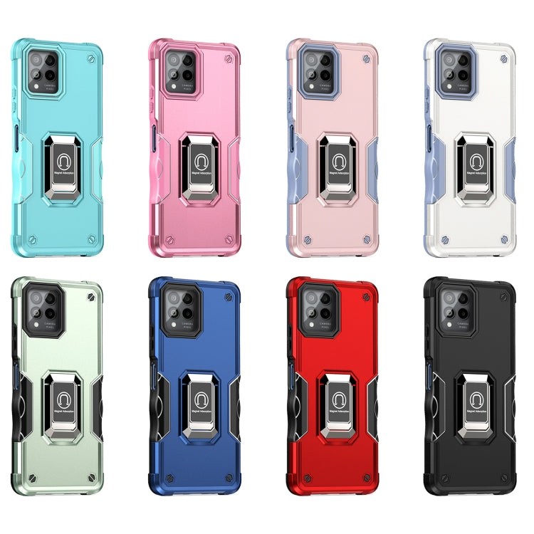 For T-Mobile REVVL 6 Pro 5G Ring Holder Non-slip Shockproof Armor Phone Case