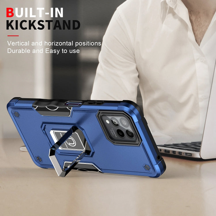 For T-Mobile REVVL 6 Pro 5G Ring Holder Non-slip Shockproof Armor Phone Case