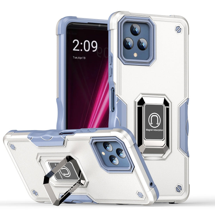 For T-Mobile REVVL 6 5G Ring Holder Non-slip Shockproof Armor Phone Case