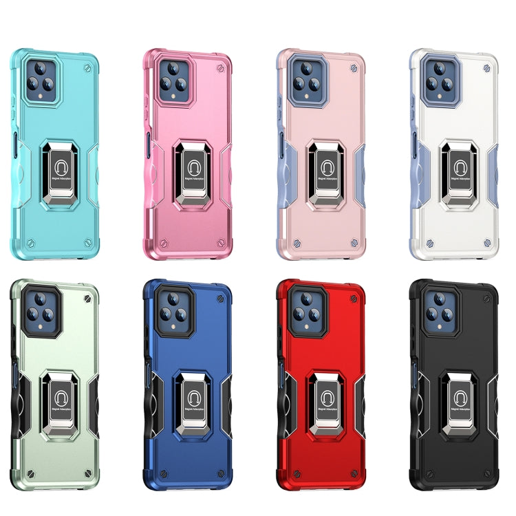 For T-Mobile REVVL 6 5G Ring Holder Non-slip Shockproof Armor Phone Case