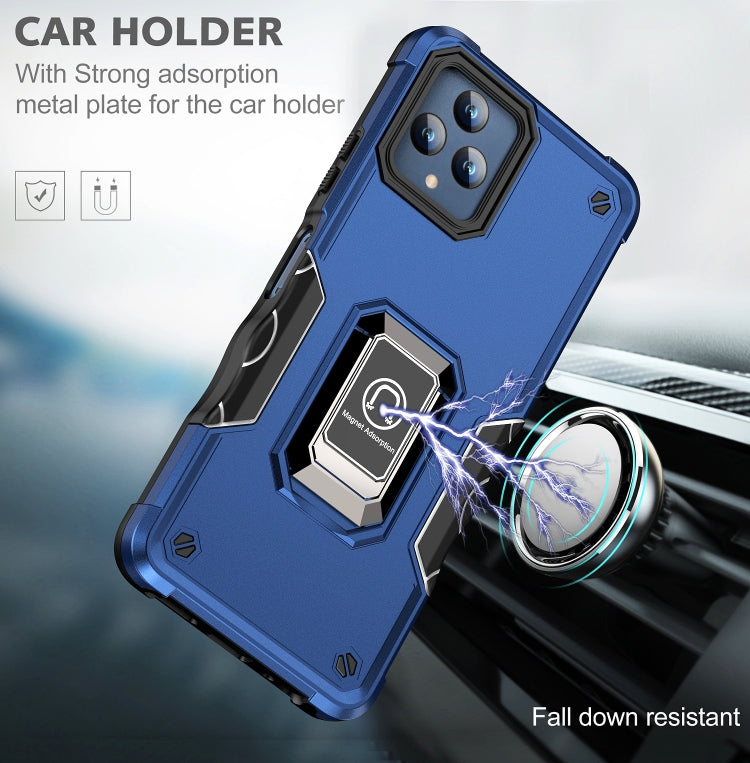 For T-Mobile REVVL 6 5G Ring Holder Non-slip Shockproof Armor Phone Case