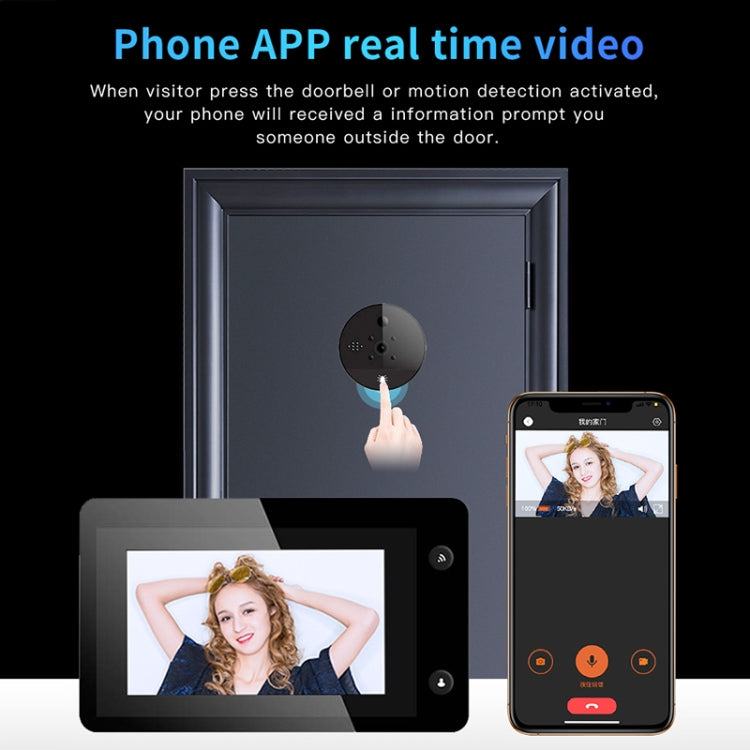 S32 4.3 inch WIFI Doorbell Viewer Support Tuya APP & Motion Detection & Remote Voice
