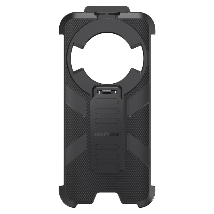 For Ulefone Power Armor 16 Pro Ulefone Back Clip Phone Case with Carabiner(Black)