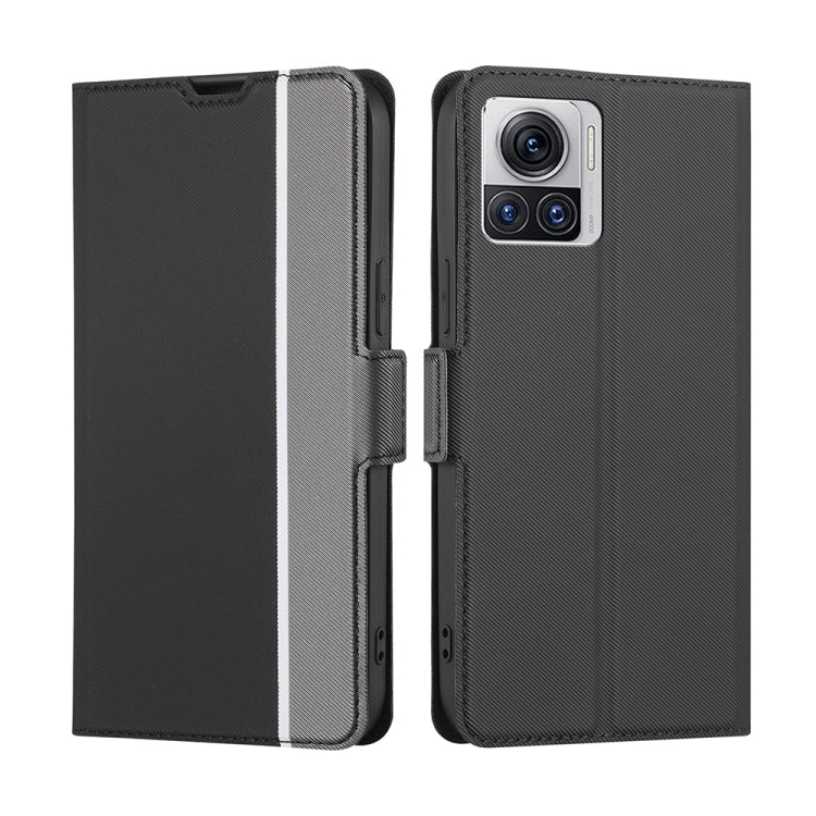 For Motorola Edge X30 Pro 5G / Edge 30 Ultra Twill Texture Side Buckle Leather Phone Case