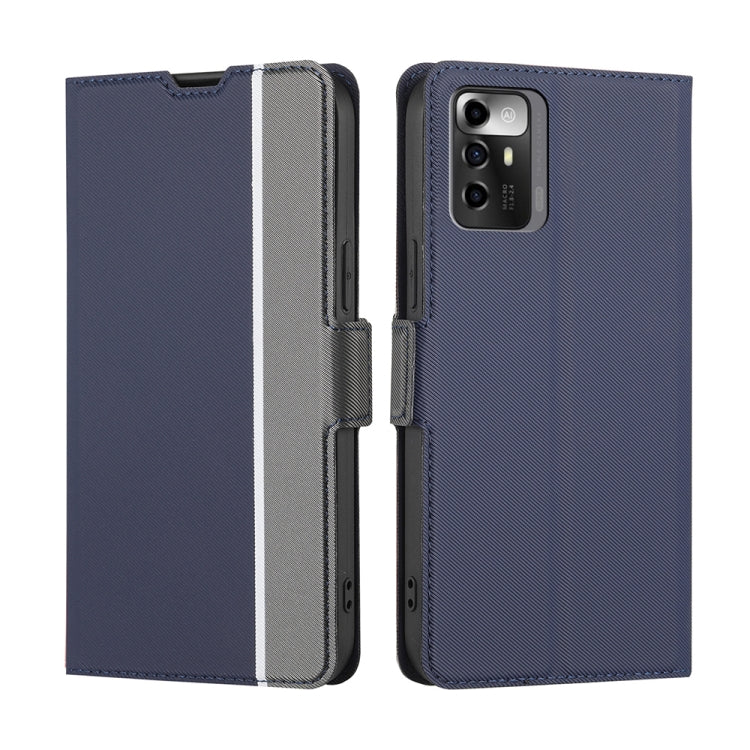 For ZTE Blade A72 5G Twill Texture Side Buckle Leather Phone Case