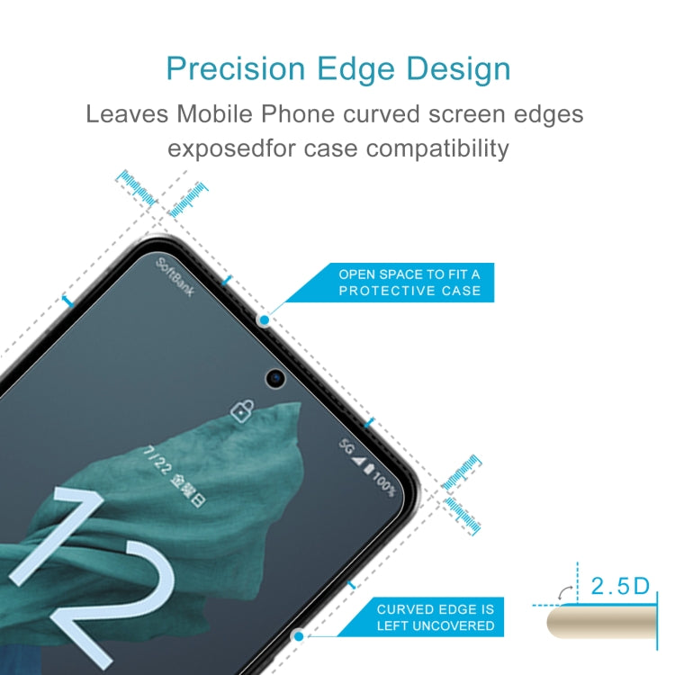 For Sharp Aquos Sense 7 10pcs 0.26mm 9H 2.5D Tempered Glass Film