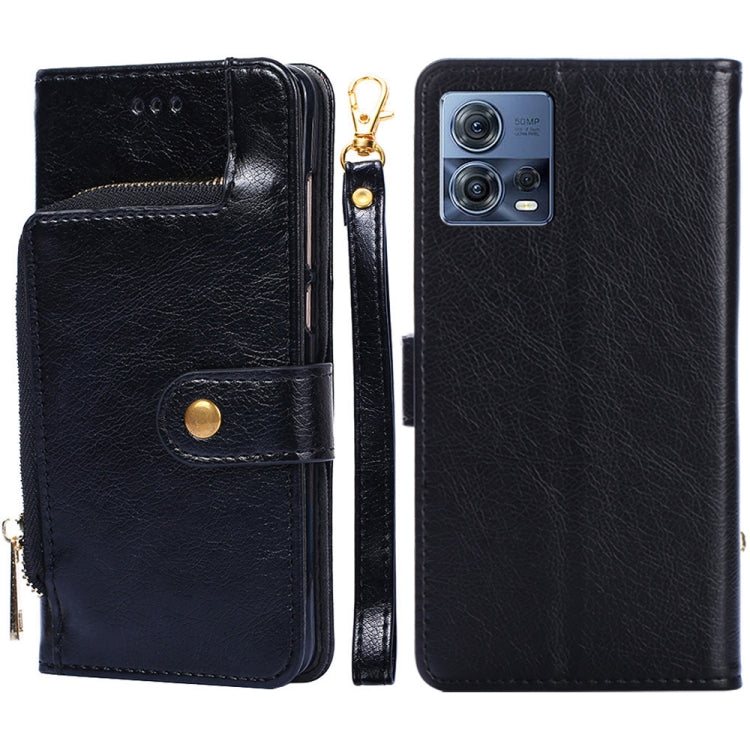 For Motorola Edge S30 Pro 5G / Edge 30 Fusion Zipper Bag Flip Leather Phone Case