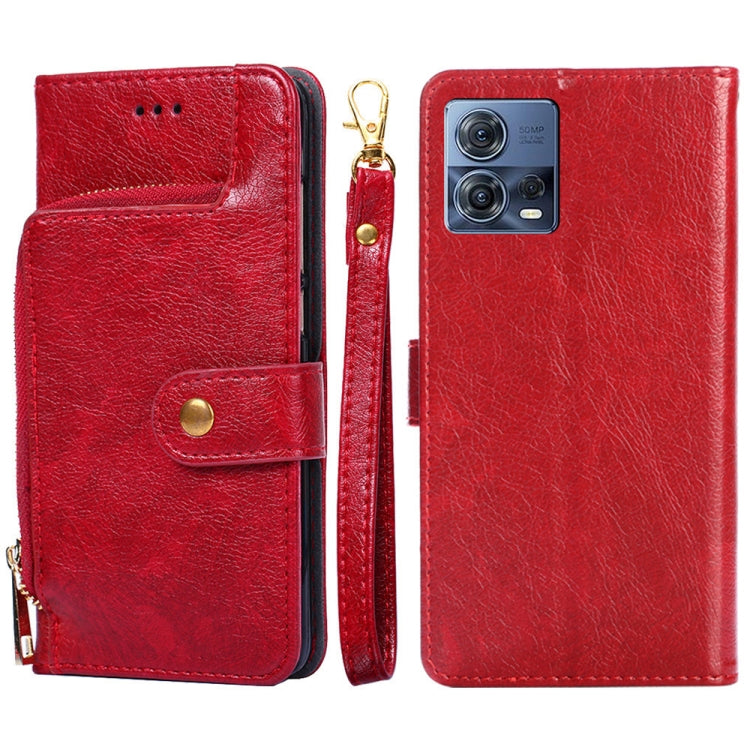 For Motorola Edge S30 Pro 5G / Edge 30 Fusion Zipper Bag Flip Leather Phone Case