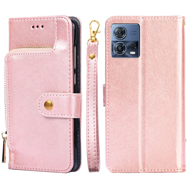 For Motorola Edge S30 Pro 5G / Edge 30 Fusion Zipper Bag Flip Leather Phone Case