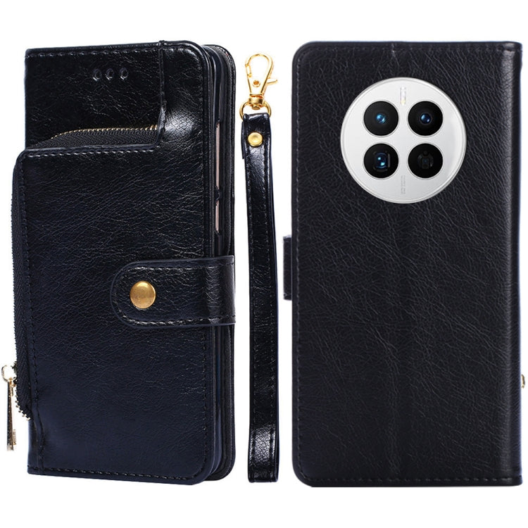 For Huawei Mate 50 Zipper Bag Flip Leather Phone Case
