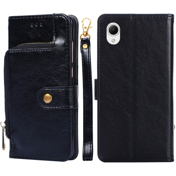 For Samsung Galaxy A23e / A22e Zipper Bag Flip Leather Phone Case
