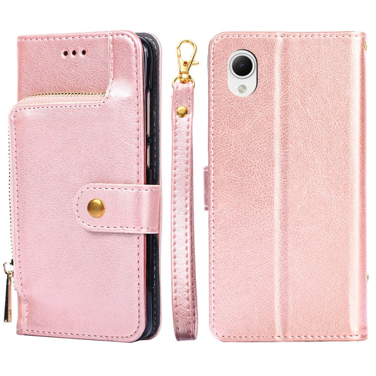For Samsung Galaxy A23e / A22e Zipper Bag Flip Leather Phone Case