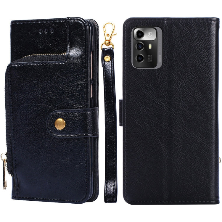 For ZTE Blade A72 5G Zipper Bag Flip Leather Phone Case