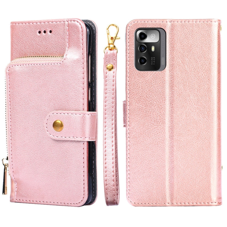 For ZTE Blade A72 5G Zipper Bag Flip Leather Phone Case