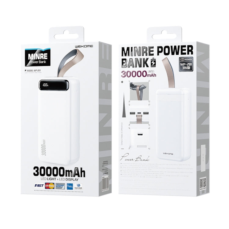 WEKOME WP-281 Minre Series 30000mAh LED Display Power Bank