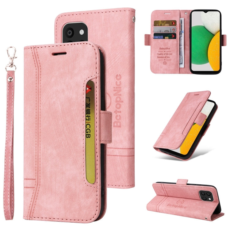 For Samsung Galaxy A03 164mm BETOPNICE Dual-side Buckle Leather Phone Case