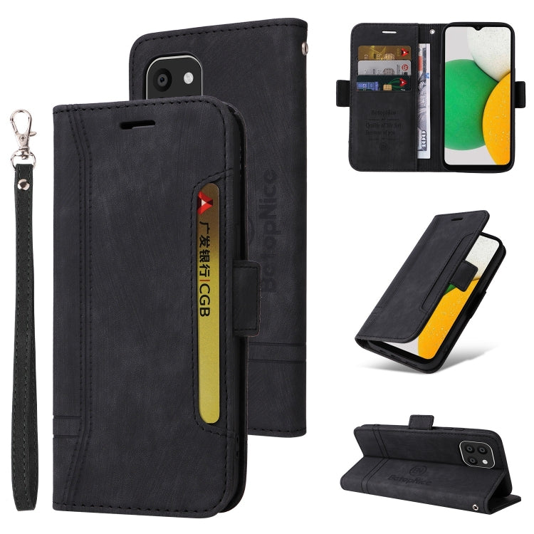 For Samsung Galaxy A03 164mm BETOPNICE Dual-side Buckle Leather Phone Case