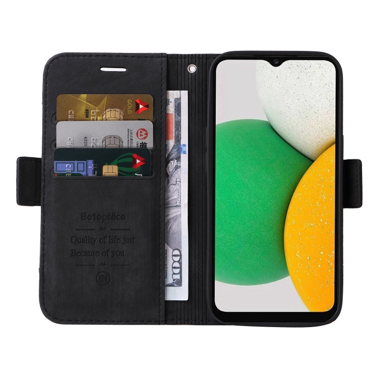 For Samsung Galaxy A03 164mm BETOPNICE Dual-side Buckle Leather Phone Case