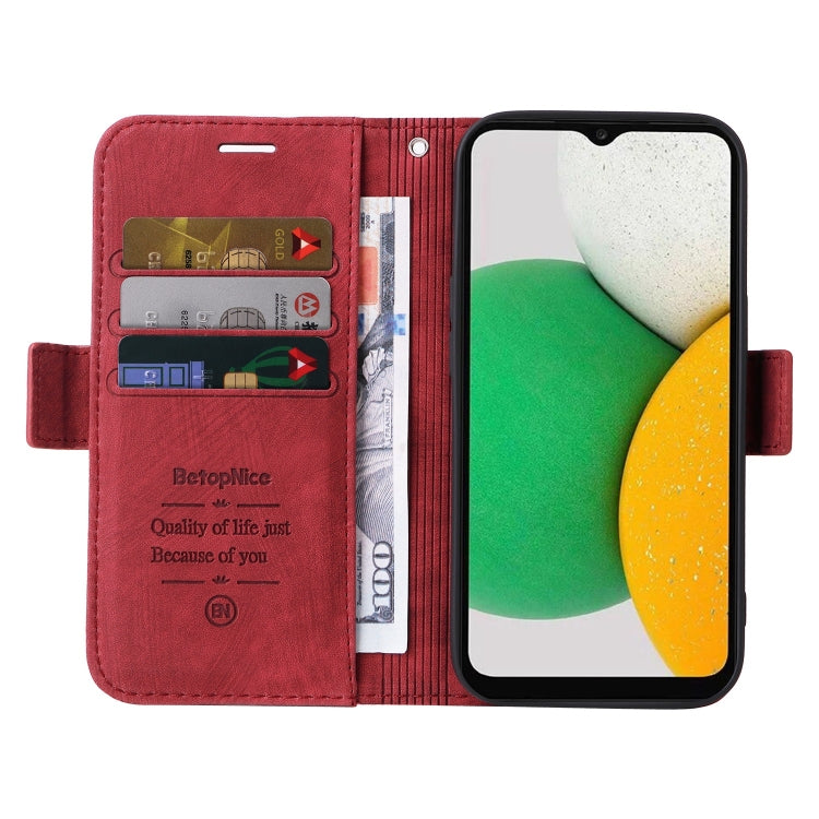 For Samsung Galaxy A03 164mm BETOPNICE Dual-side Buckle Leather Phone Case