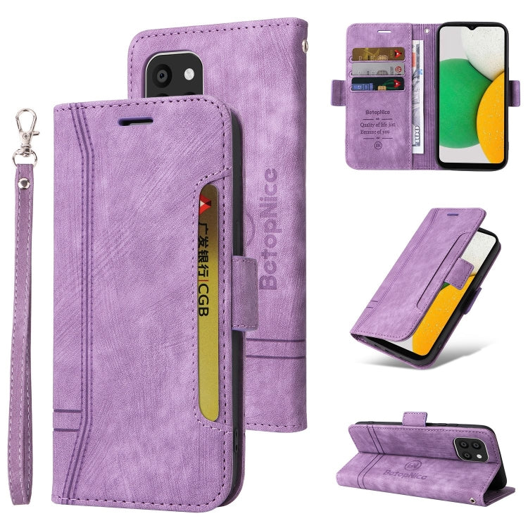 For Samsung Galaxy A03 164mm BETOPNICE Dual-side Buckle Leather Phone Case