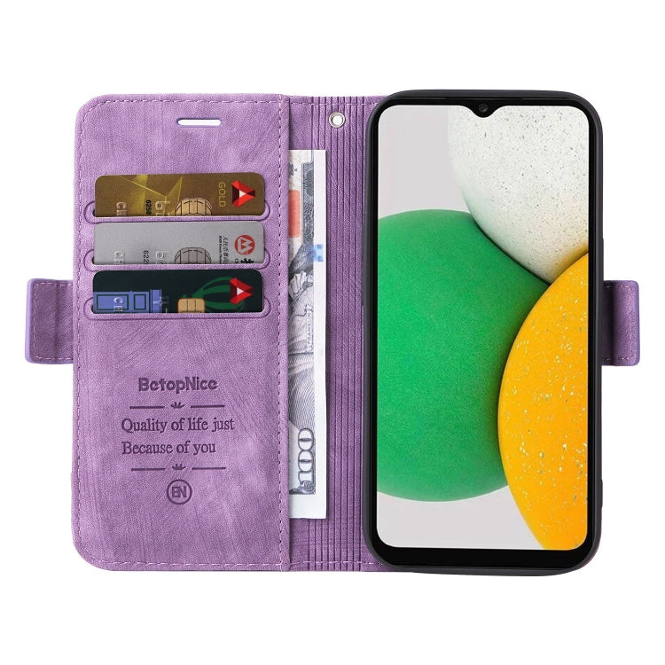 For Samsung Galaxy A03 164mm BETOPNICE Dual-side Buckle Leather Phone Case