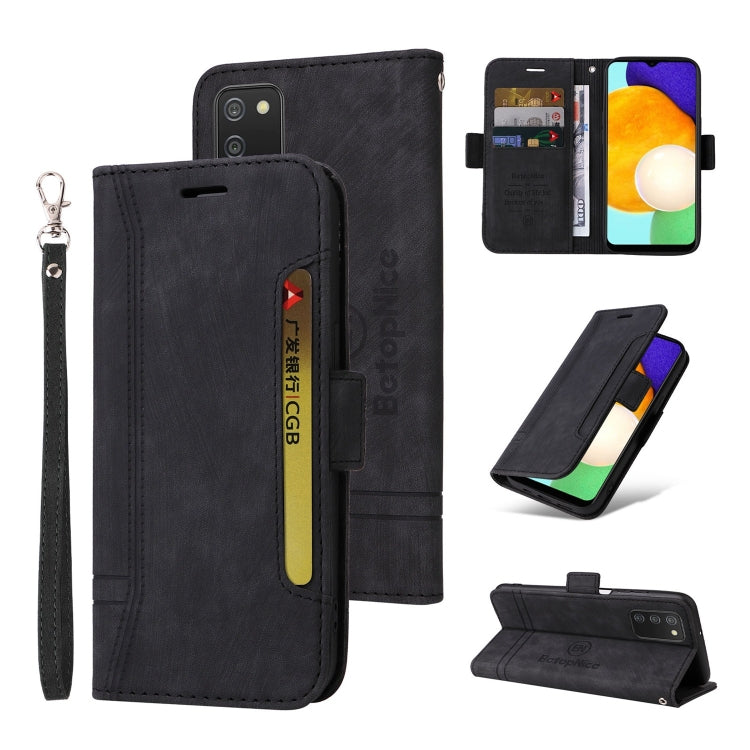 For Samsung Galaxy A03s 166mm BETOPNICE Dual-side Buckle Leather Phone Case