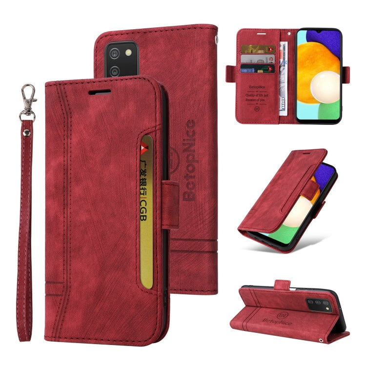 For Samsung Galaxy A03s 166mm BETOPNICE Dual-side Buckle Leather Phone Case