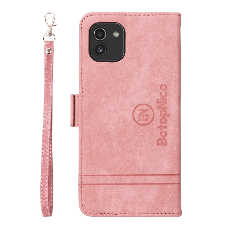 For Samsung Galaxy A03 166mm BETOPNICE Dual-side Buckle Leather Phone Case