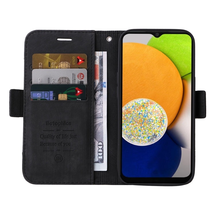 For Samsung Galaxy A03 166mm BETOPNICE Dual-side Buckle Leather Phone Case