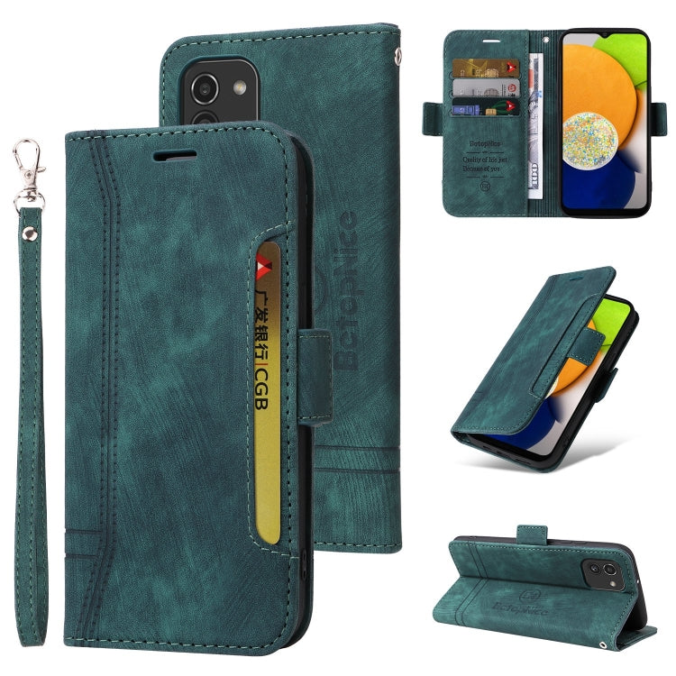 For Samsung Galaxy A03 166mm BETOPNICE Dual-side Buckle Leather Phone Case