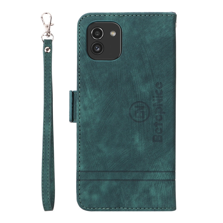 For Samsung Galaxy A03 166mm BETOPNICE Dual-side Buckle Leather Phone Case