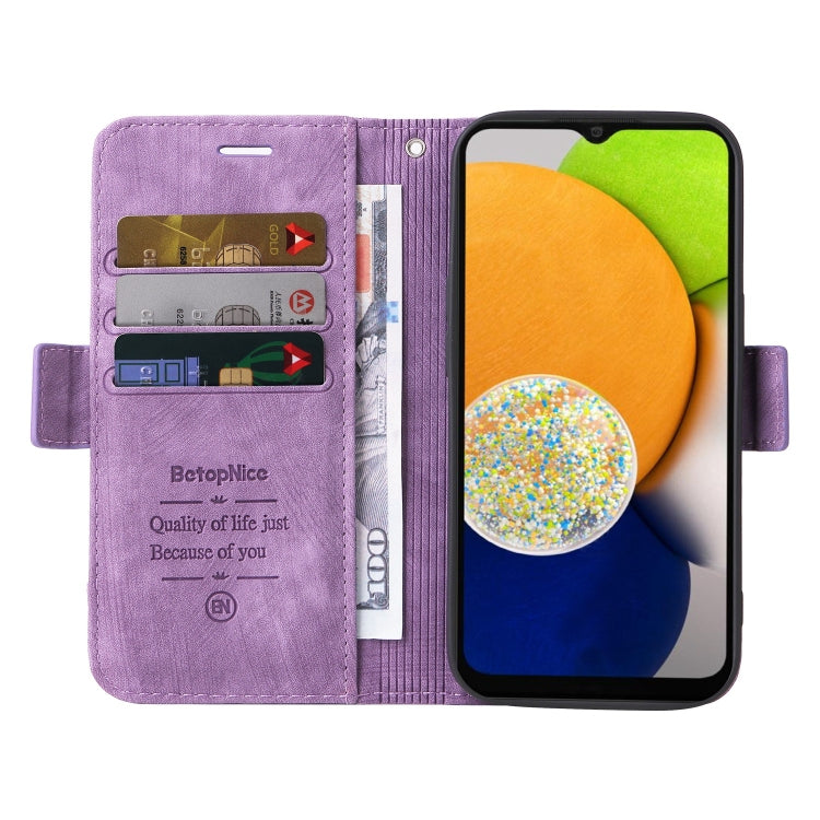 For Samsung Galaxy A03 166mm BETOPNICE Dual-side Buckle Leather Phone Case
