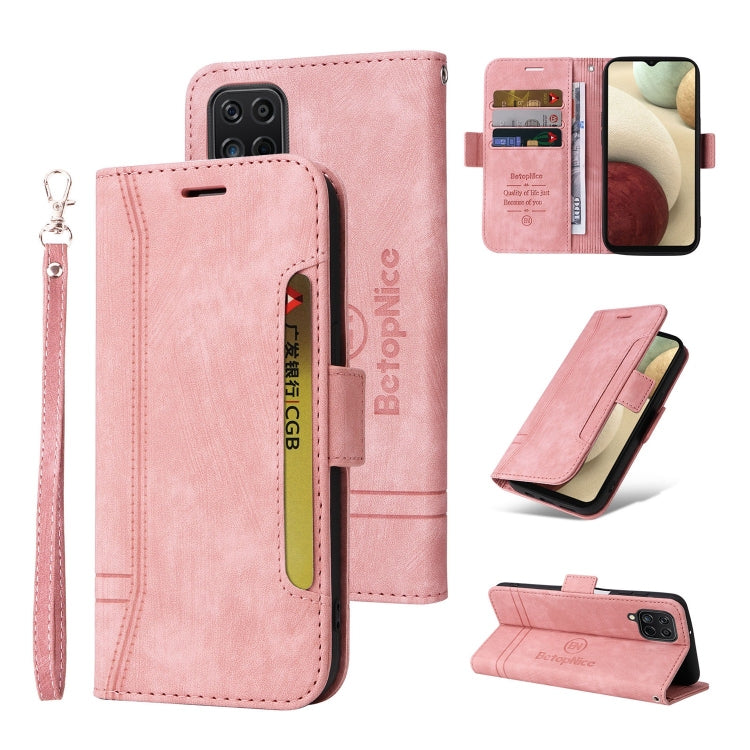 For Samsung Galaxy A12 5G / 4G BETOPNICE Dual-side Buckle Leather Phone Case
