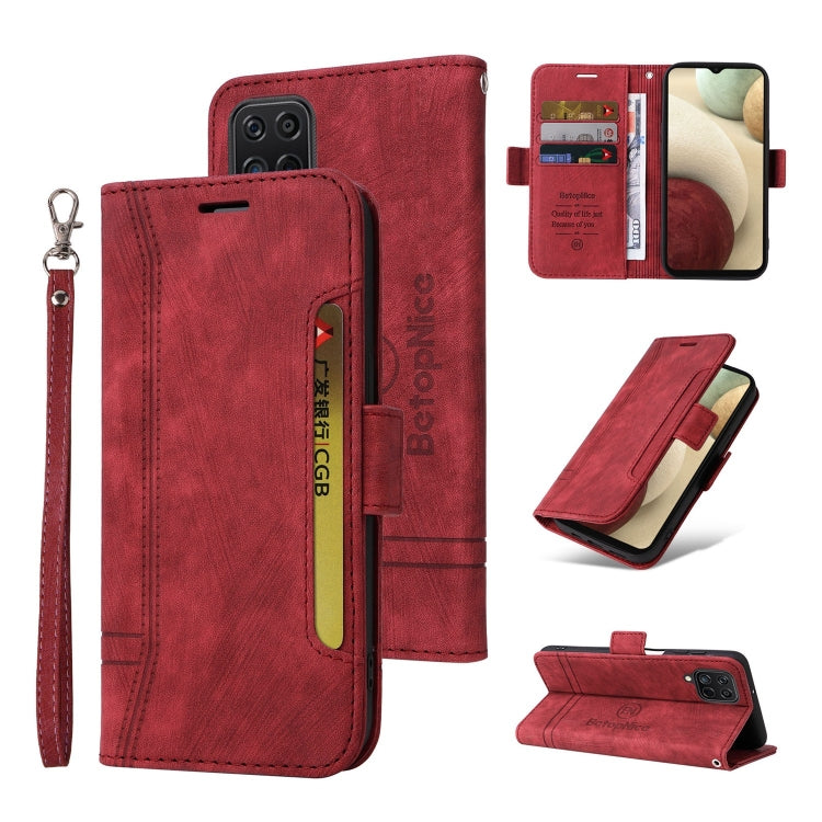For Samsung Galaxy A12 5G / 4G BETOPNICE Dual-side Buckle Leather Phone Case