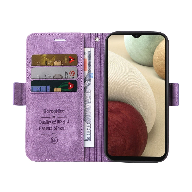 For Samsung Galaxy A12 5G / 4G BETOPNICE Dual-side Buckle Leather Phone Case