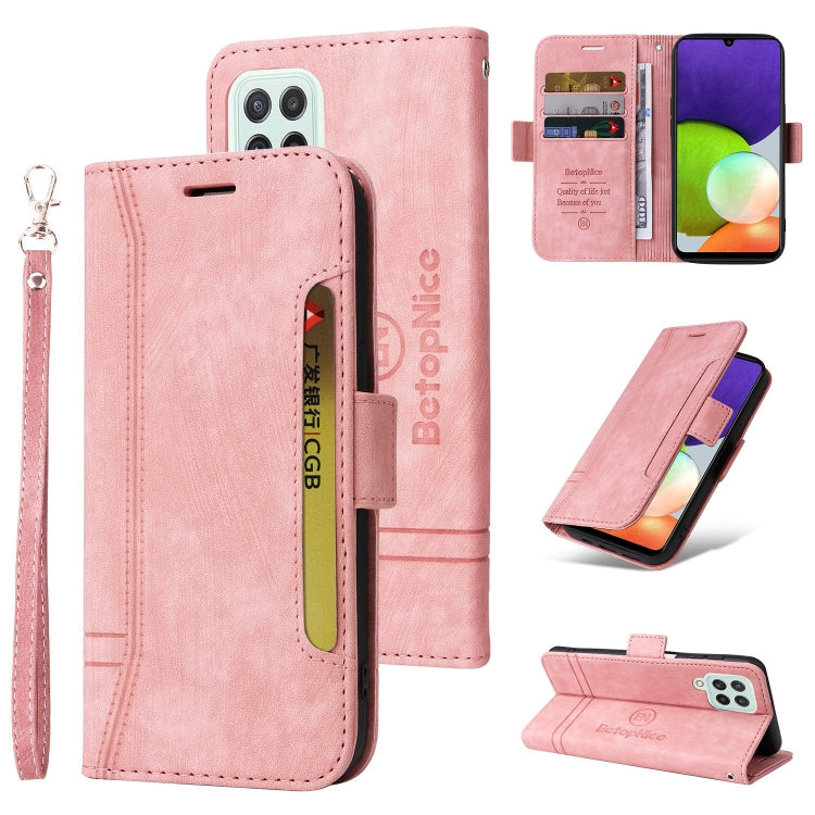 For Samsung Galaxy A22 4G EU Version BETOPNICE Dual-side Buckle Leather Phone Case