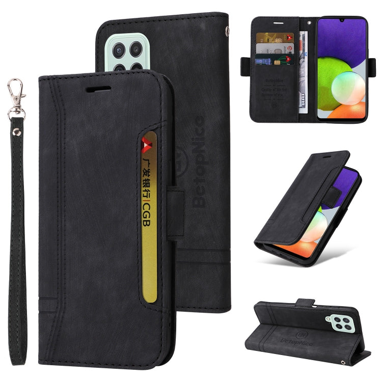 For Samsung Galaxy A22 4G EU Version BETOPNICE Dual-side Buckle Leather Phone Case