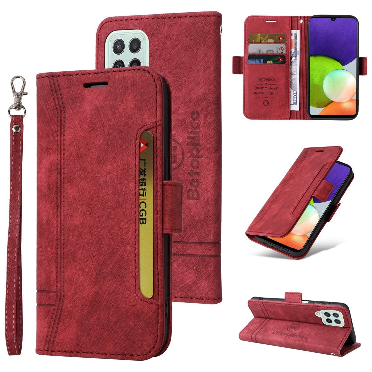 For Samsung Galaxy A22 4G EU Version BETOPNICE Dual-side Buckle Leather Phone Case