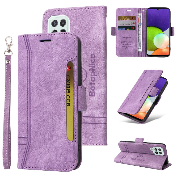 For Samsung Galaxy A22 4G EU Version BETOPNICE Dual-side Buckle Leather Phone Case