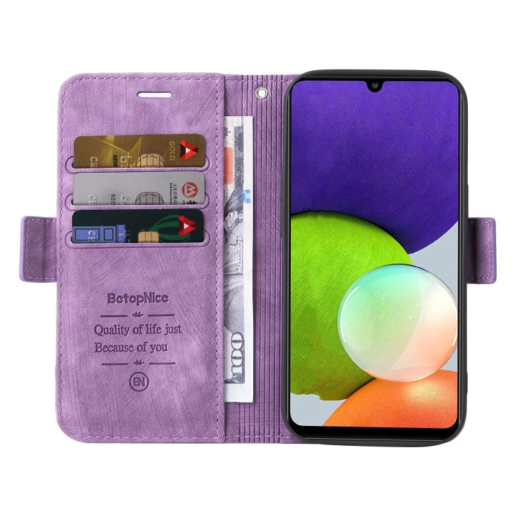 For Samsung Galaxy A22 4G EU Version BETOPNICE Dual-side Buckle Leather Phone Case