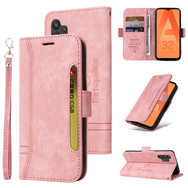 For Samsung Galaxy A32 5G BETOPNICE Dual-side Buckle Leather Phone Case