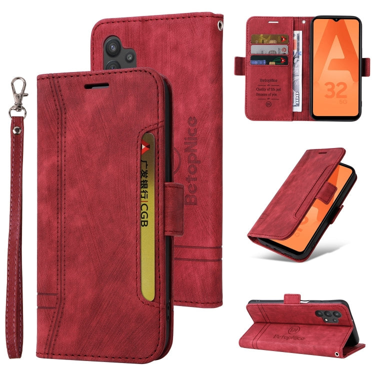 For Samsung Galaxy A32 5G BETOPNICE Dual-side Buckle Leather Phone Case